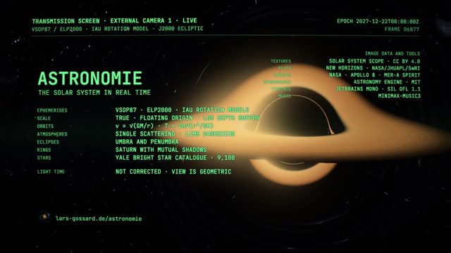 Astronomie: Abspann vor einem Schwarzen Loch